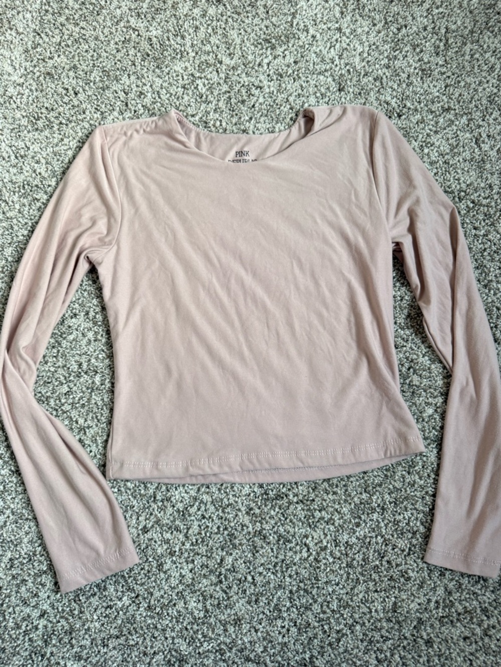 Pink Republic Long Sleeve Crewneck Top in Dusty Rose